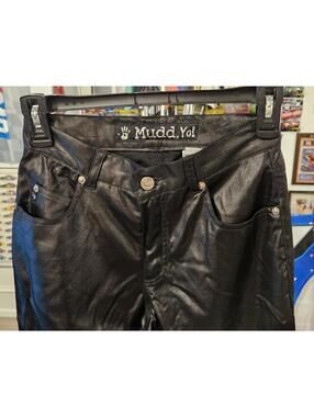 Mudd Yo! Satin Black Flared Pants Size 3 Y2K